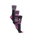 3 Pair Multipack Ultra Lightweight Womens Thermal Ski Socks-1