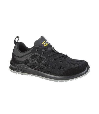 Grafters Mens Suede Safety Trainers (Black/Gray) - UTDF2259