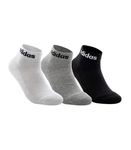 Lot de 3 paires de chaussettes blanches/noires/grises homme adidas ankle