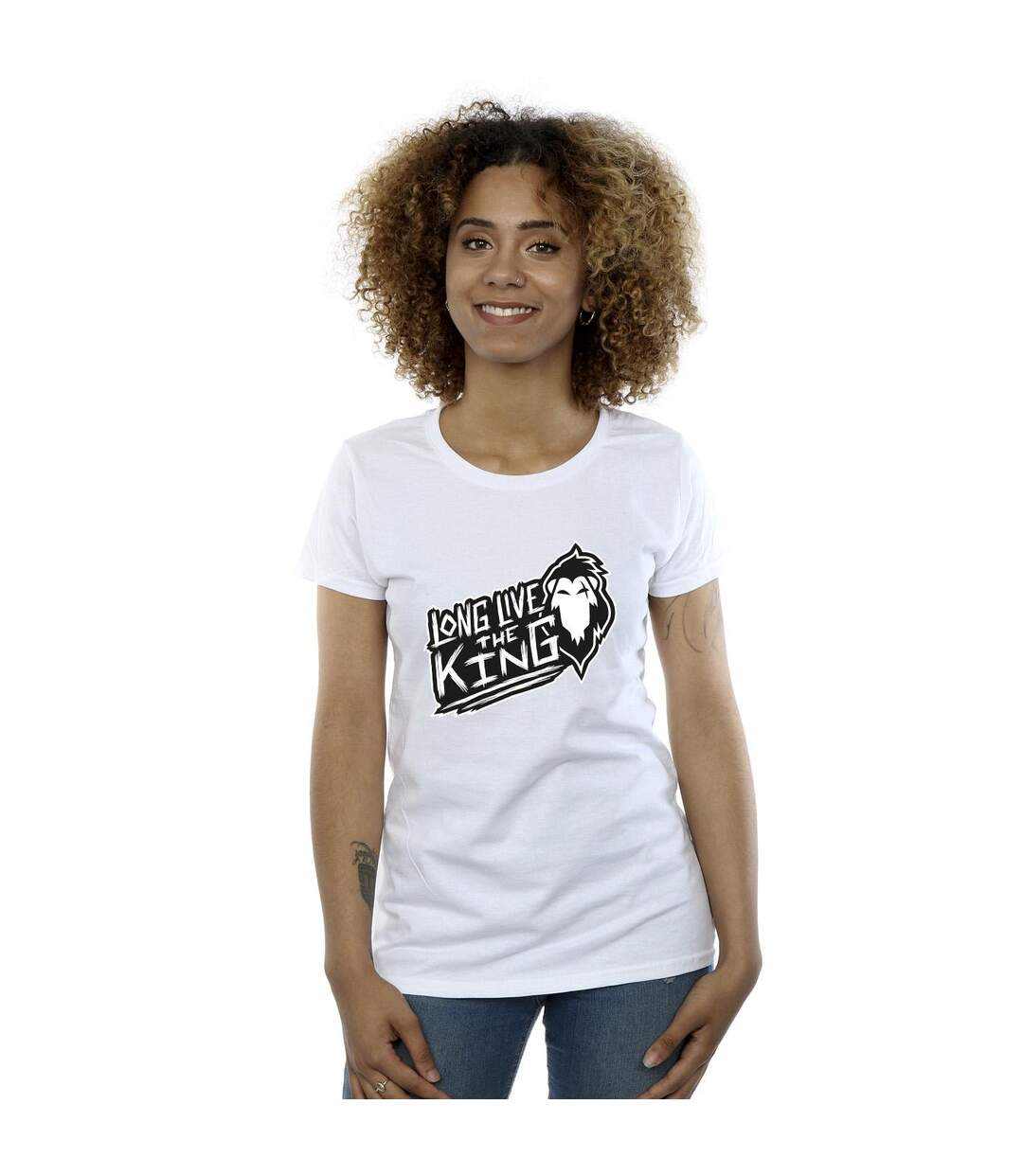 Disney T-shirt en coton Le Roi Lion Le Roi Femmes/Dames (Blanc) - UTBI25305-2