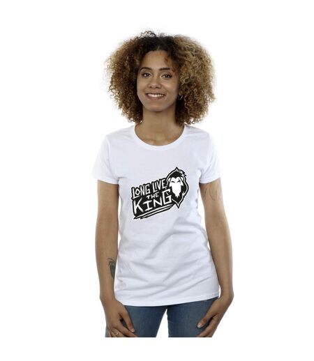 Disney T-shirt en coton Le Roi Lion Le Roi Femmes/Dames (Blanc) - UTBI25305