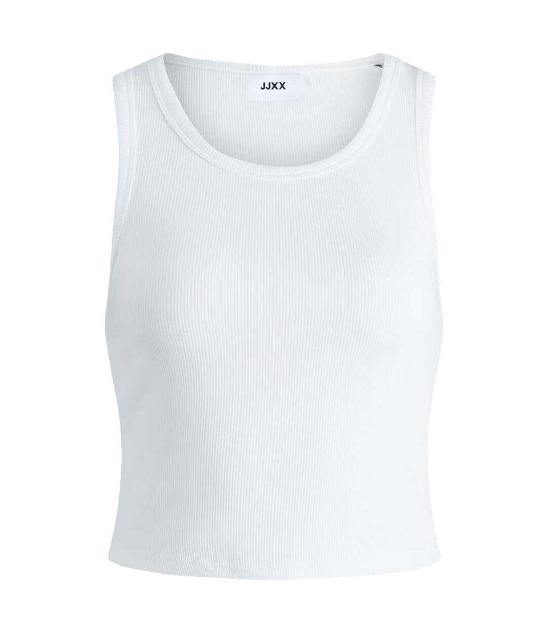 Haut Sans Manches Motif/style Côtelé Femme Blanc Vif JJXX-2