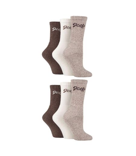 Lot de 6 chaussettes de randonnée en coton respirant pour femme