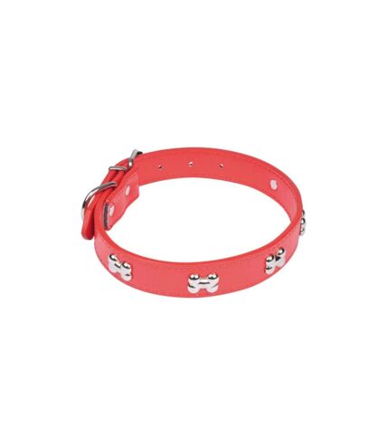 Collier Fantaisie pour Chien Os 55cm Rouge