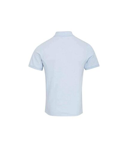 Mens coolchecker plus piqu polo shirt light blue Premier