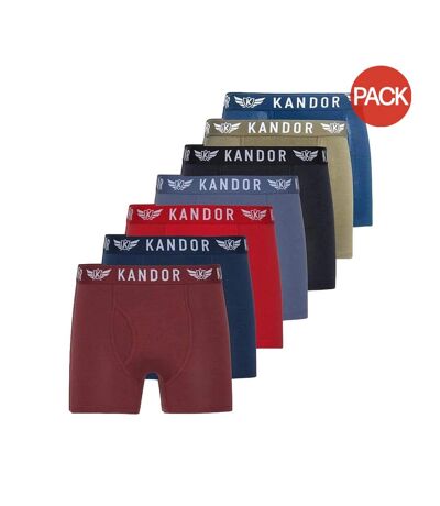 Pack of 7  Mens quinfly bamboo boxer shorts  multicoloured Kandor