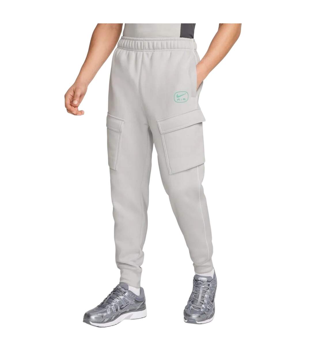 Pantalon De Jogging À Poches Air Homme Gris Blanc Nike-1