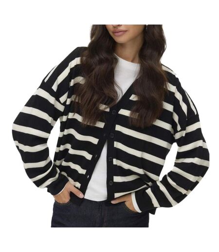 Pull rayé noir/ écru femme vero moda silla