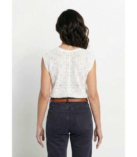 Gilet sans manches effet crochet