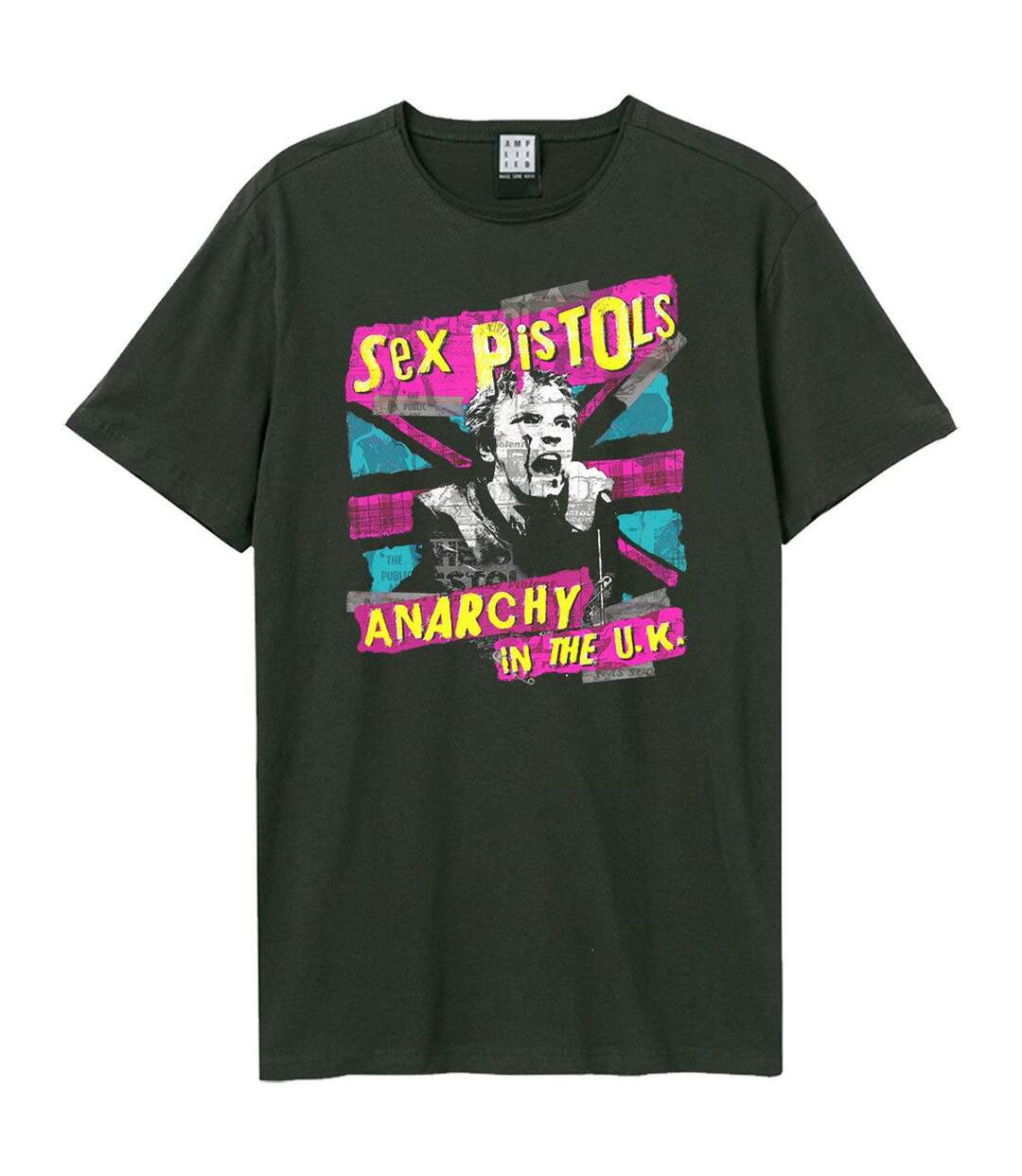 T-shirt Anarchy In The Uk Adulte Charbon Amplified-1