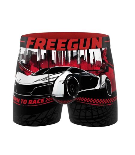 Boxer noir/rouge homme freegun voiture