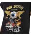 T-shirt femme uni col V avec print devant Pilote Vondutch-3