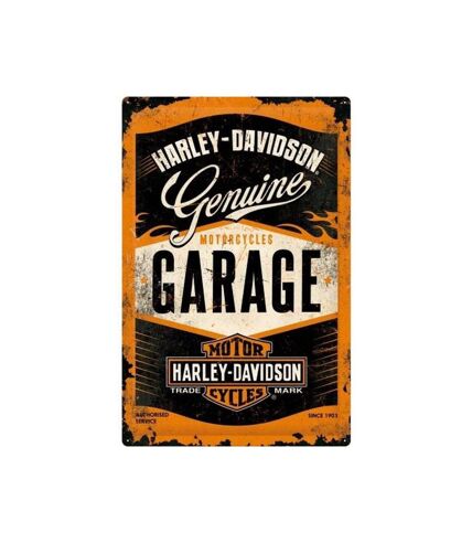 Plaque décorative en métal en relief 40 x 60 cm Harley Davidson Garage
