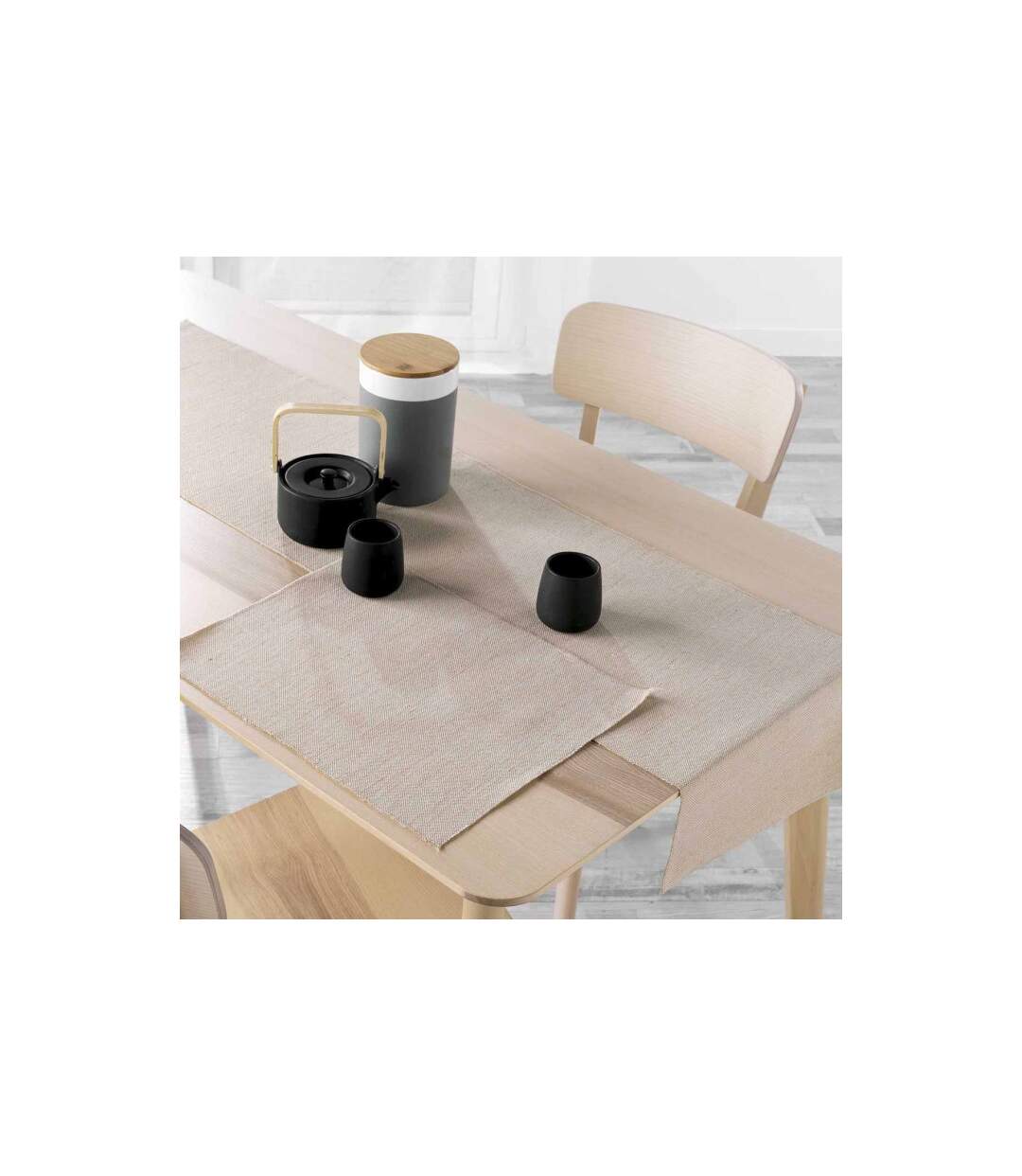 Lot de 2 Sets de Table en Jute Tessi 33x45cm Beige