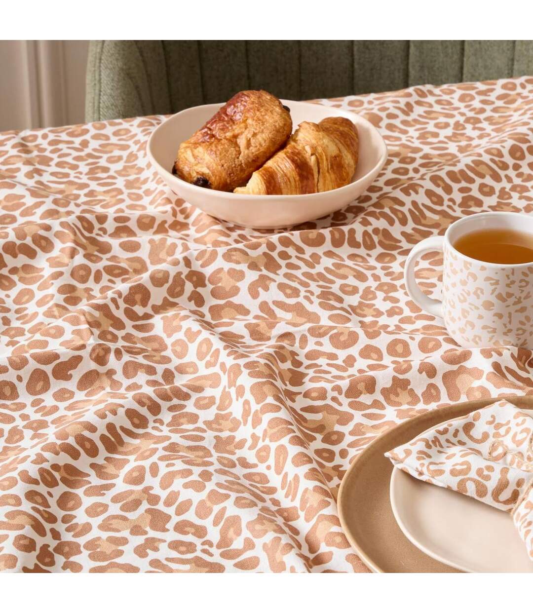 Nappe en Coton Leopardi 150x250cm Beige-4