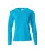 T-shirt Basic Femme Turquoise Vif Clique-1