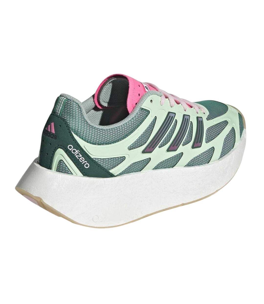 Childrens/kids Adizero Trainers Green Pink Adidas-2