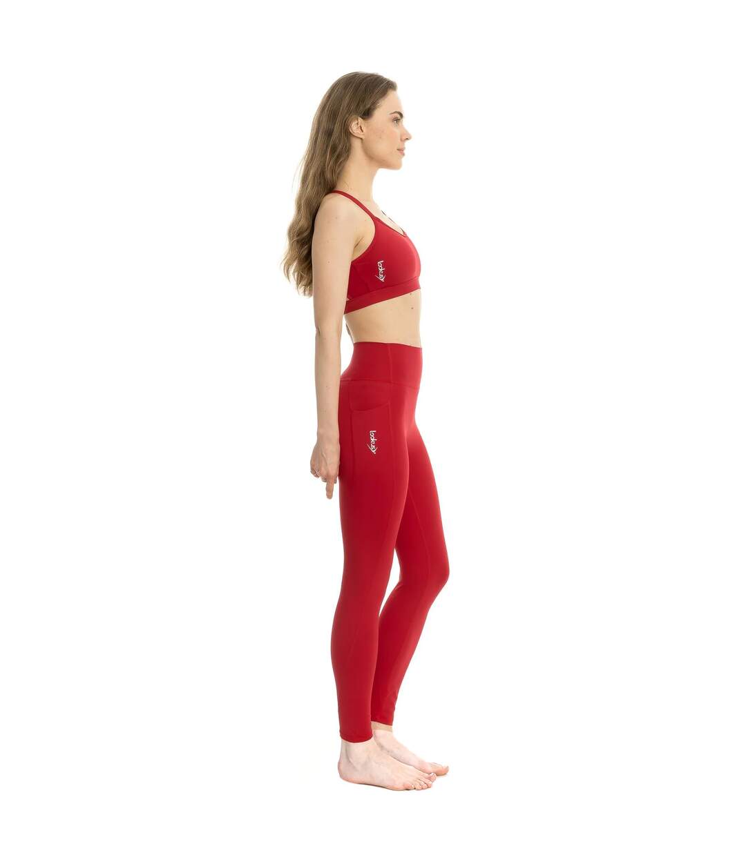 Womens/ladies amaya sports bra red Lookus