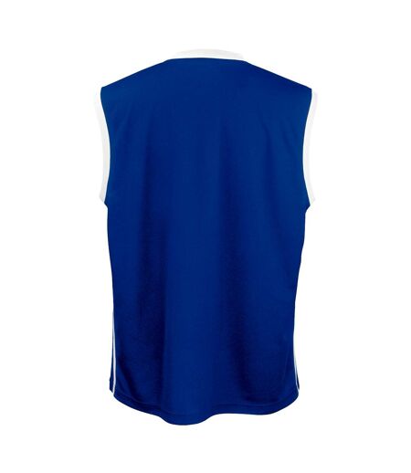 Spiro - Maillot de basketball sans manche - Homme (Bleu / Blanc) - UTRW4778