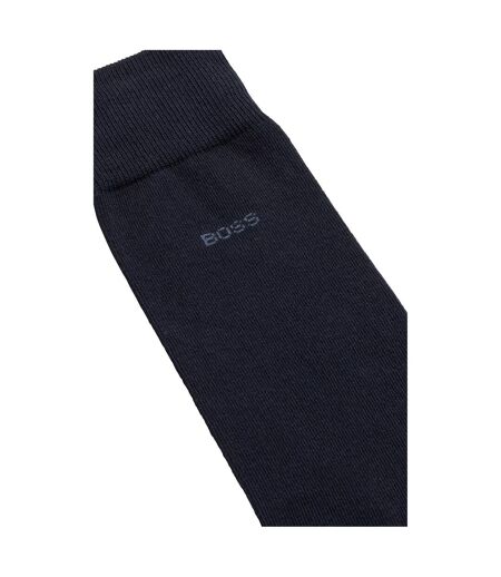 Lot De 2  Chaussettes Motif/style Uni Homme Bleu Marine Boss