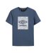 Mens Geo Wave T-shirt China Blue Umbro-1