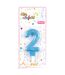Bougie d'Anniversaire Paillette Chiffre 2 7cm Bleu-2