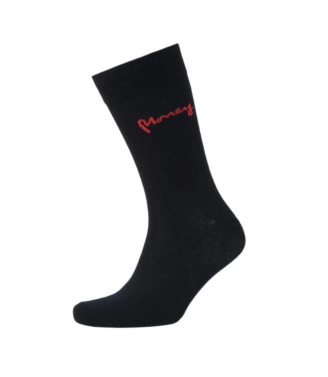 Pack of 3  Mens stripe socks  black Money-2