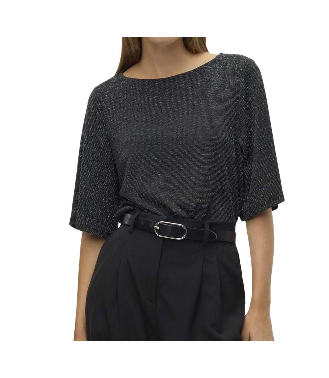 Top Noir/Argenté Femme Vero Moda Kanva - L-1