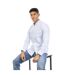 Chemise Manches Longues Motif/style Fines Rayures Homme Bleu Blanc Peter Werth-3