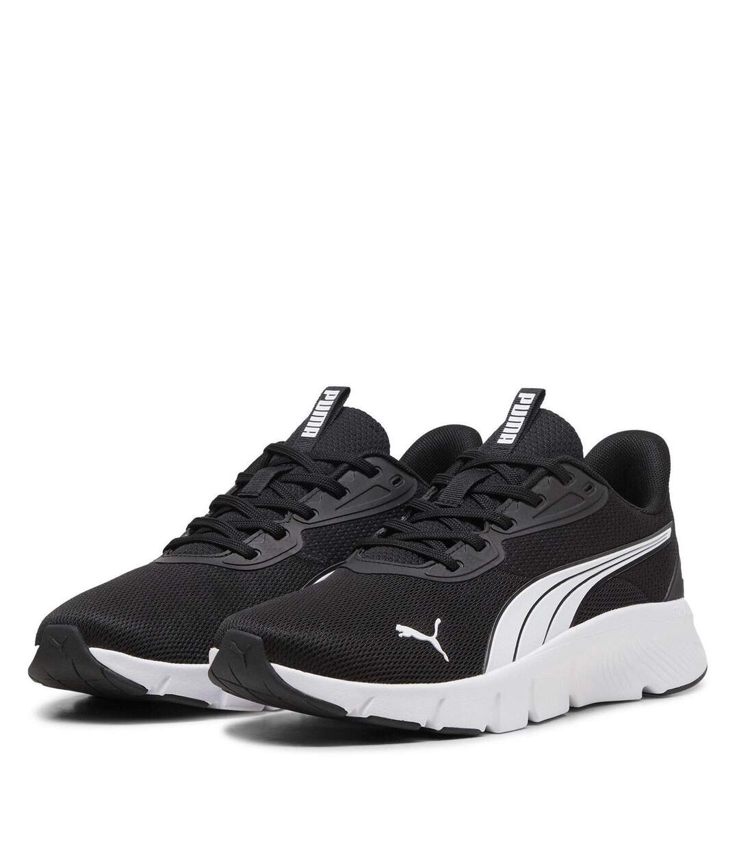 Womens/ladies Cushioned Trainers Black White Puma-1