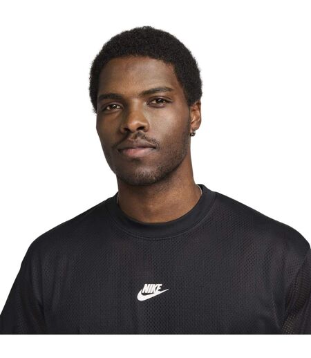 Mens Swoosh Crew Neck Regular T-shirt Black Nike