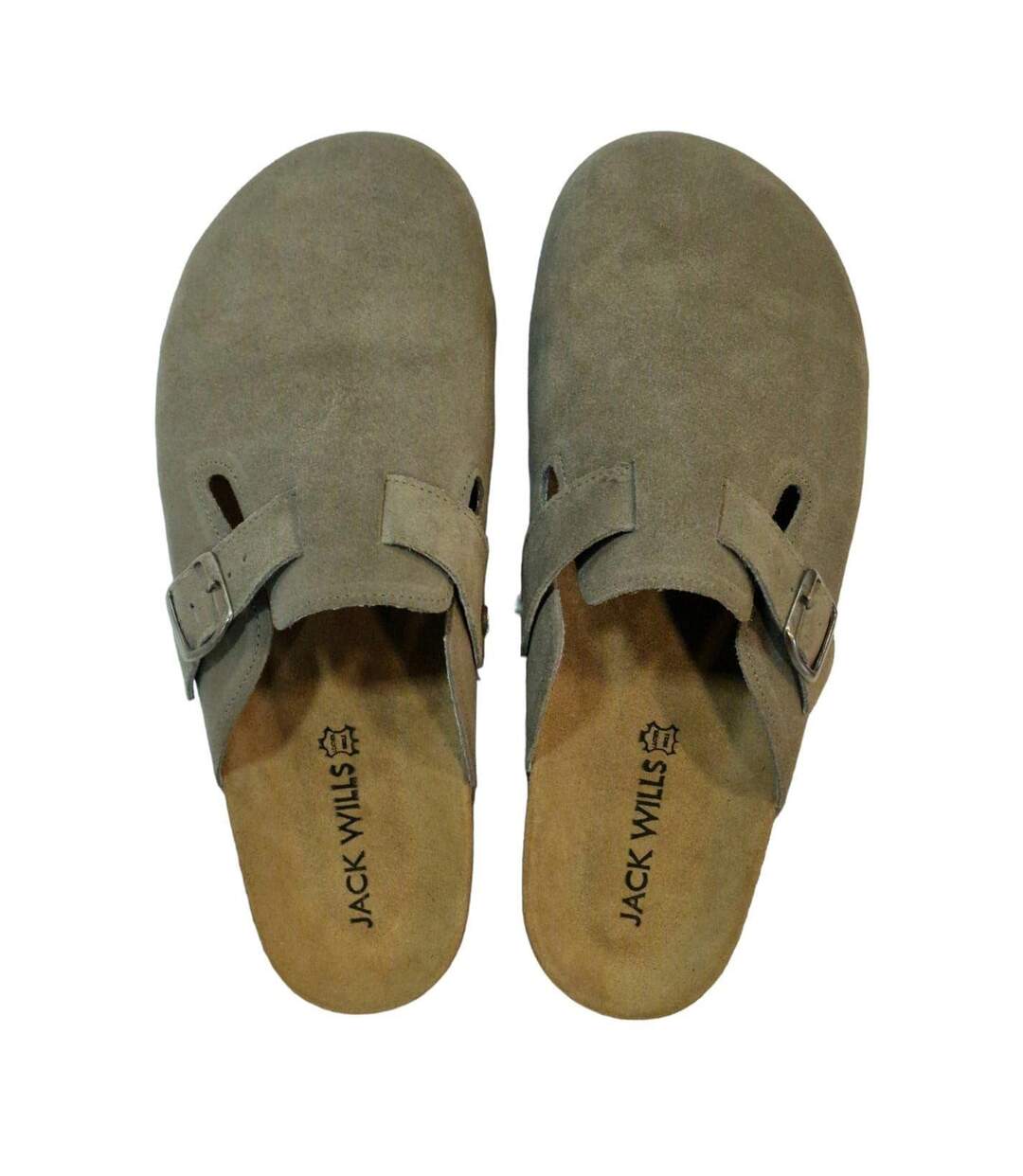 Mens Suede Flat Mule Sandals Taupe Jack Wills-4