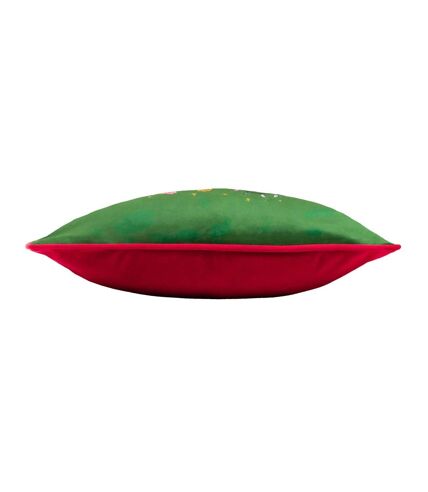 Furn - Housse de coussin PURRFECT (Vert / Doré / Rouge) (43 cm x 43 cm) - UTRV2961