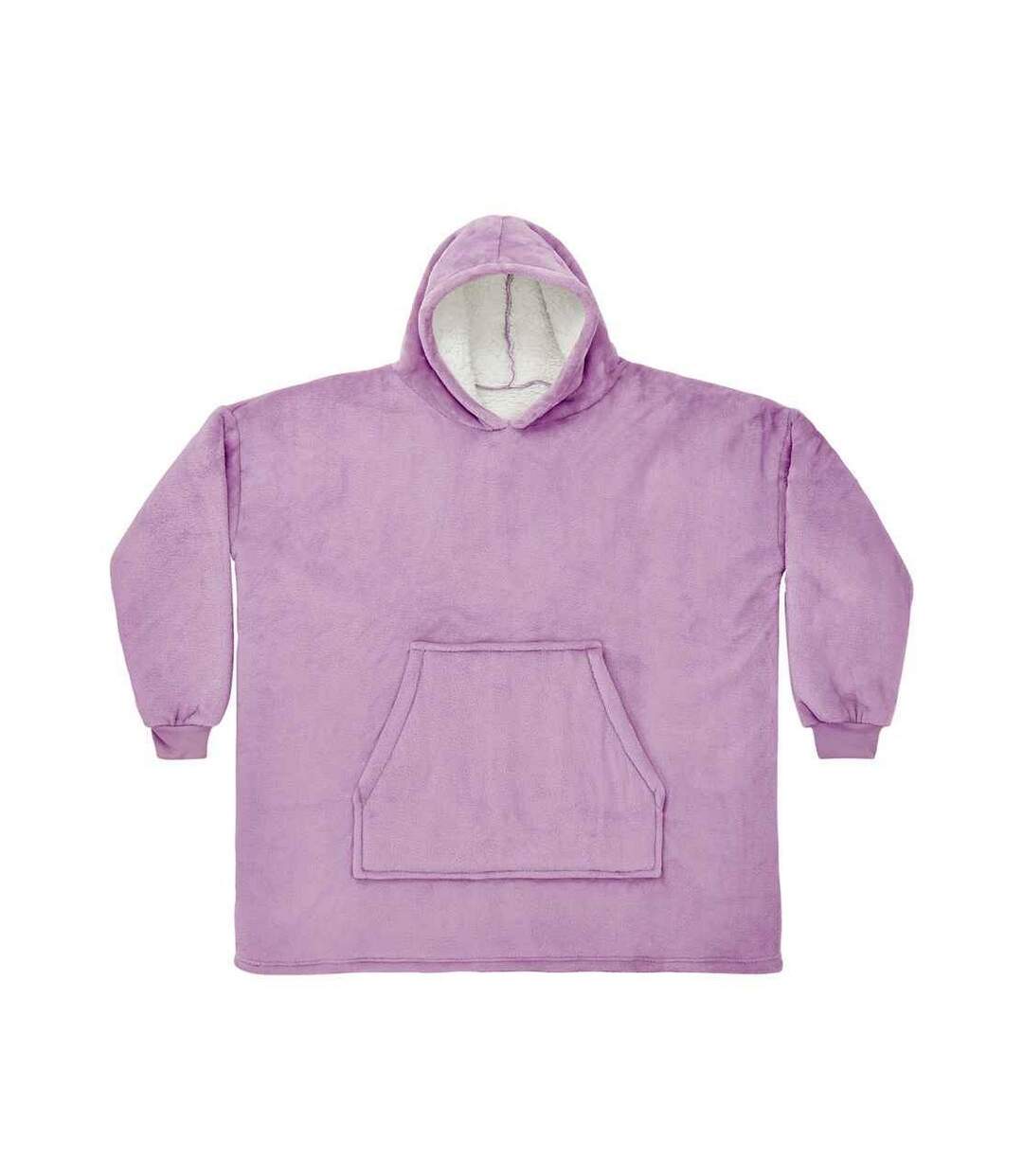 Unisex adult sherpa fleece hoodie digital lavender Brand Lab-1