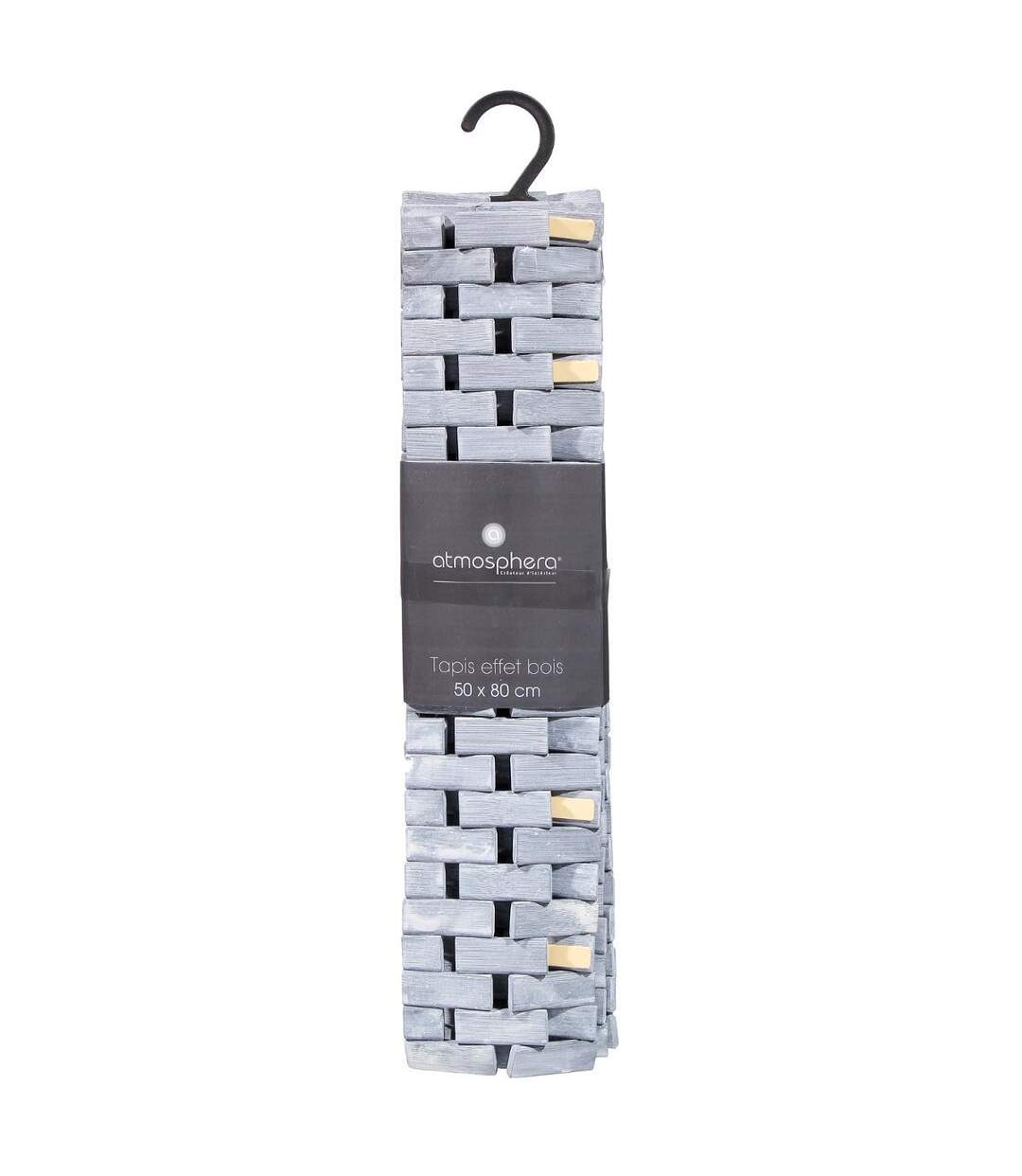 Tapis Effet Bois 50x80cm Gris-3