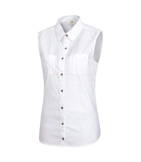 Womens/ladies coconut sleeveless shirt white Mountain Warehouse