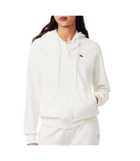 Sweat blanc femme lacostesf5256 - 32
