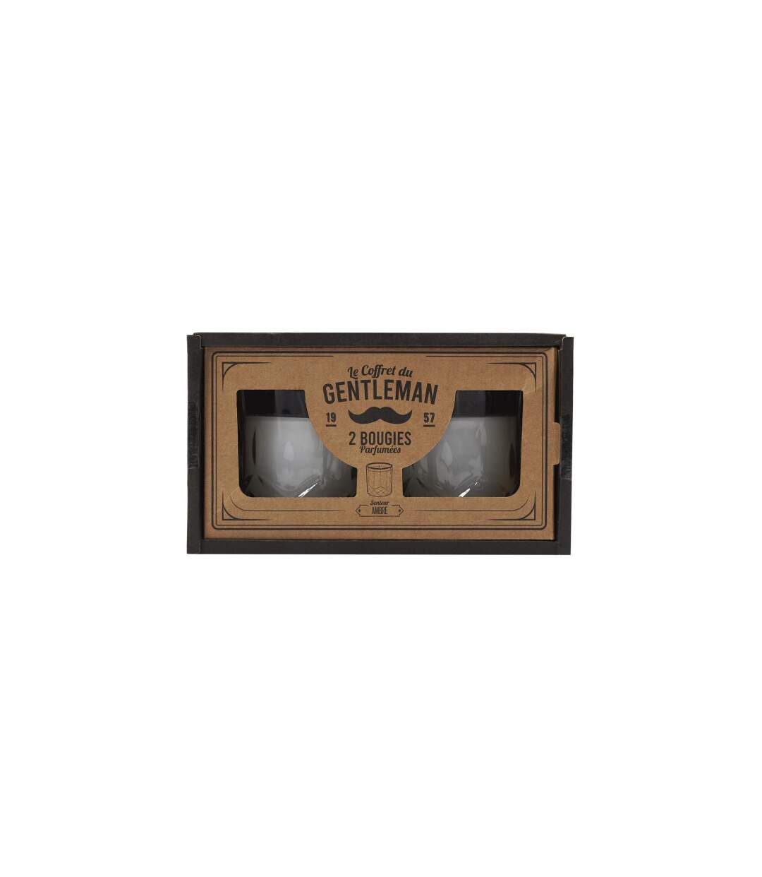 Lot de 2 Bougies Parfumées Coffret 150g Ambre-5