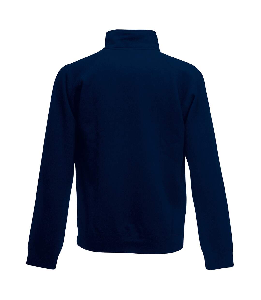 Mens Zip Neck Sweatshirt Top Deep Navy Fruit Of The Loom-2