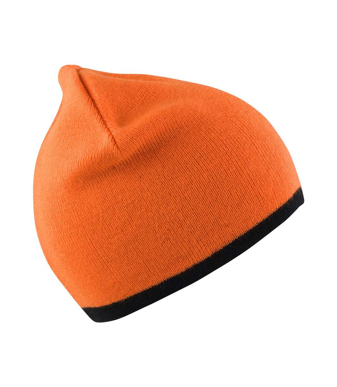 Bonnet Orange Vif Noir Result Winter Essentials-2