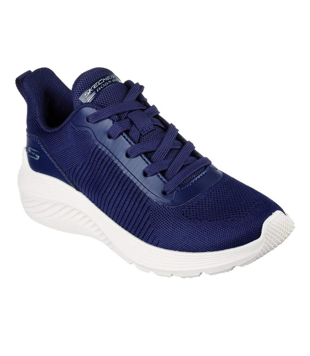 Womens/ladies bobs squad waves trainers navy Skechers-1
