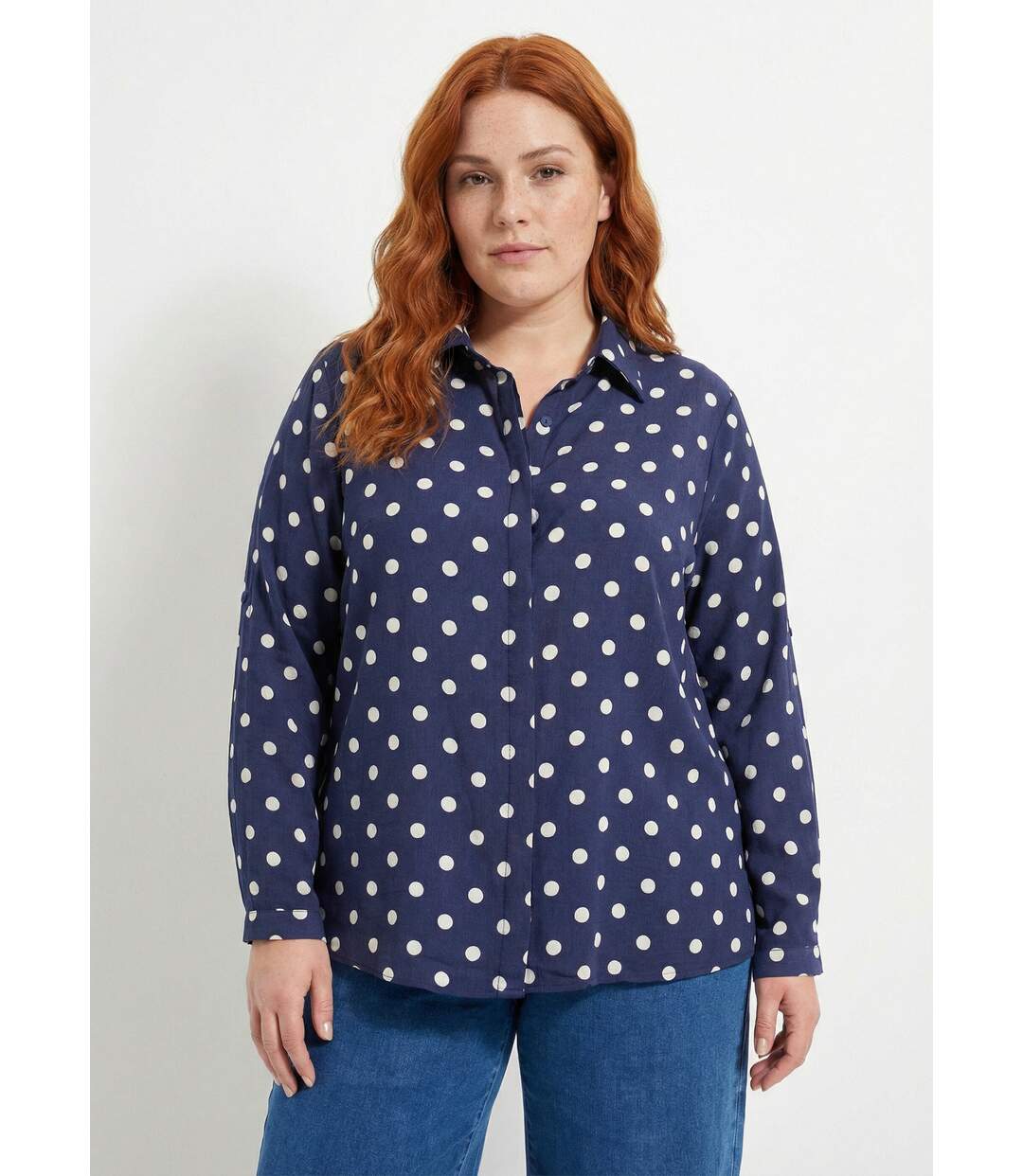 Chemisier chic, imprimé pois-1