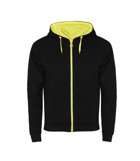 Veste À Capuche Fuji Adulte Noir Jaune Fluo Roly
