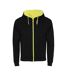 Veste À Capuche Fuji Adulte Noir Jaune Fluo Roly-1
