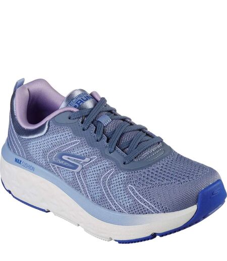 Womens/ladies delta trainers blue/lavender Skechers