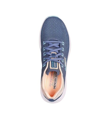 Womens/ladies Vapor Foam Trainers Navy Multicoloured Skechers