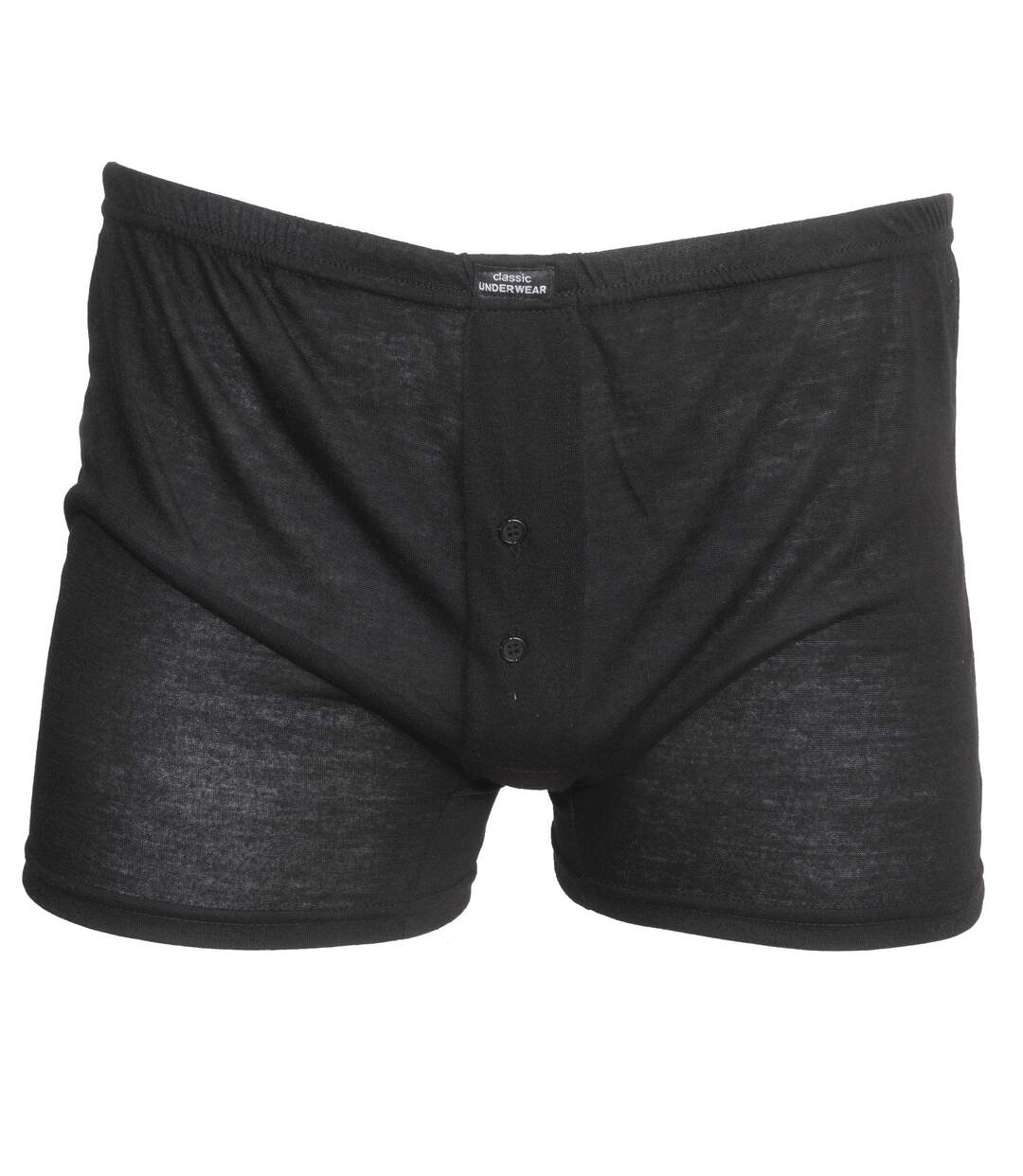 Tom Franks Mens Plain Jersey Boxer Shorts (3 Pairs) (Black/Gray)