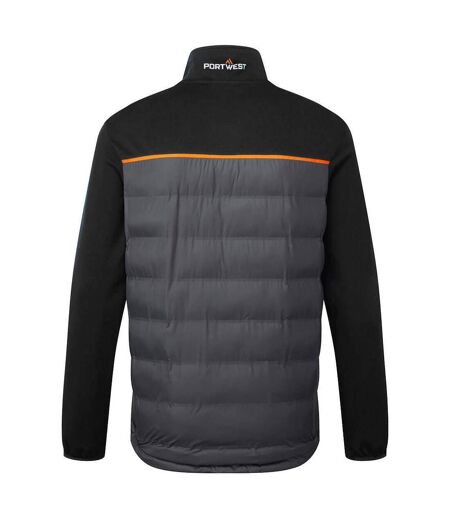 Mens Baffled Hybrid Jacket Black Portwest