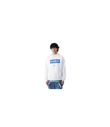 Mens Box Long-sleeved Hoodie White Boss