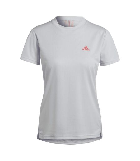 Womens/ladies 3 Stripes Aeroready T-shirt Grey Adidas